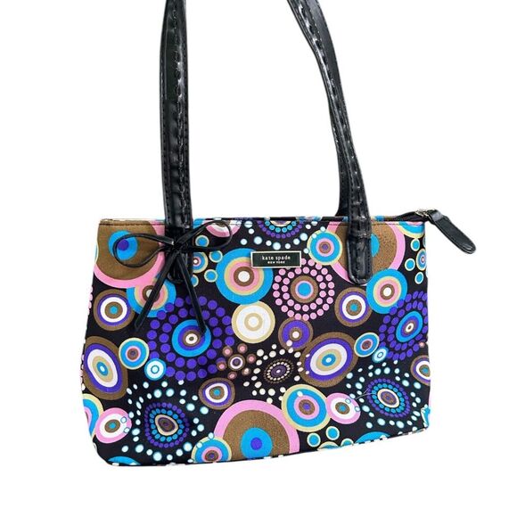 kate spade Handbags - Vintage y2k 2000s Kate Spade multicolor purple pink blue brown shoulder bag purs